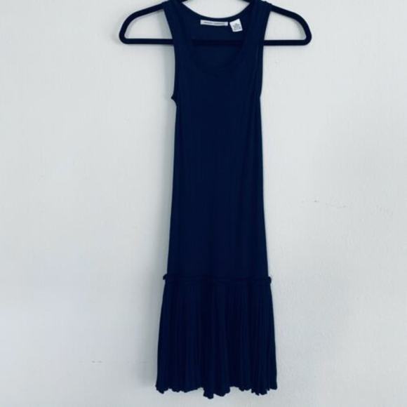Dresses & Skirts - Autumn Cashmere Navy Blue Pleated Skirt Tank Dress